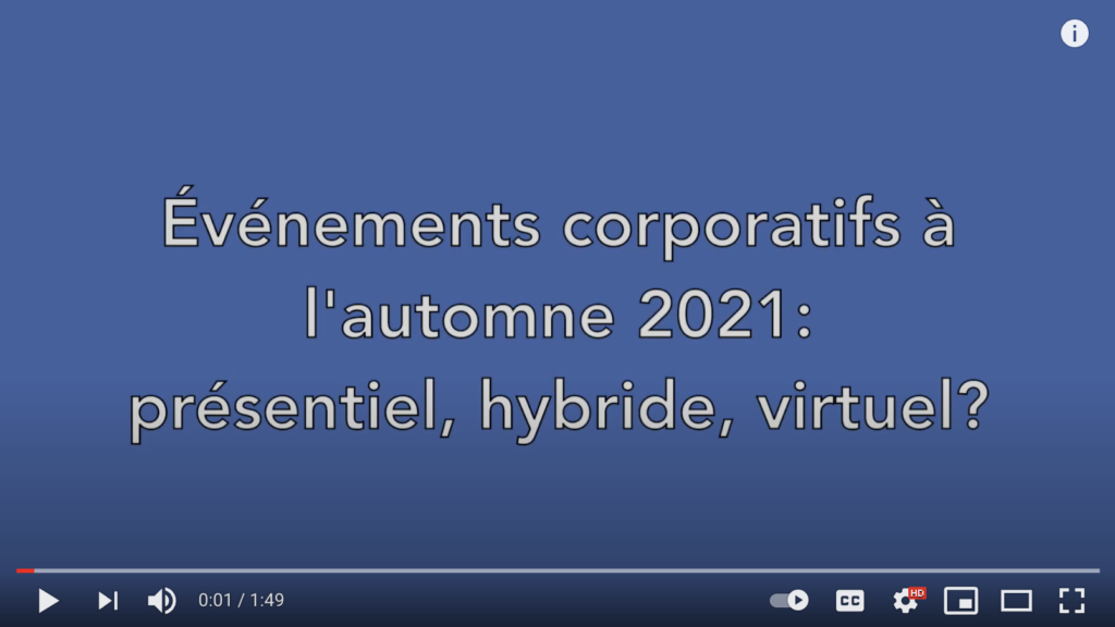 Événements corporatifs automne 2021